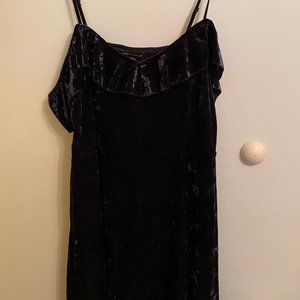 Blue Velvet Skater Dress